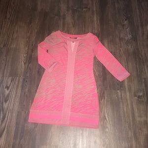 BCBG Pink and Tan Dress